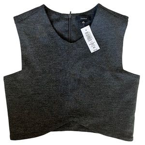 NWT Aritzia Talula Manzanita Charcoal Gray Crop Top XS
